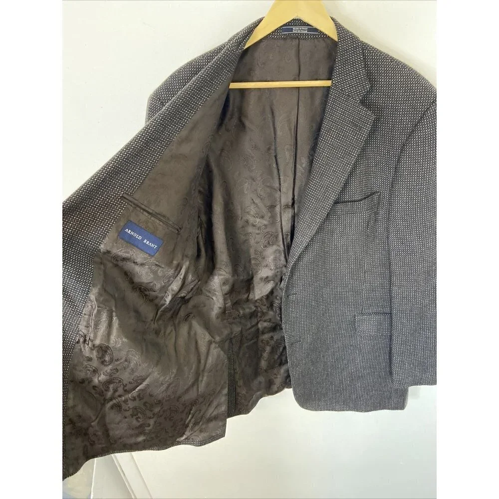 Arnold Brant Mens 46R Blazer Cashmere Mink Blend Sport Coat‎ Jacket Columbo